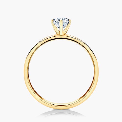 Pierścionek zaręczynowy SAVICKI: złoty, diament laboratoryjny